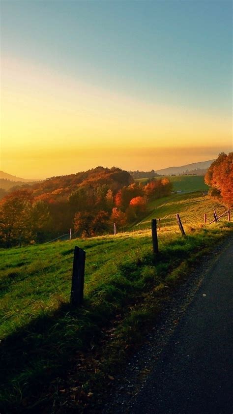 Download Countryside Autumn Landscape Android Wallpaper By