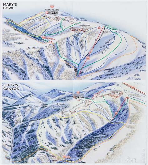 Powder Mountain Ski Area Trail Map