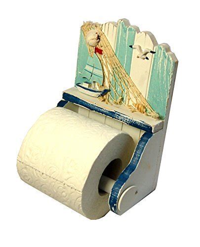 Stock4u Nauticalseaside Theme Wooden Shabby Chic Toilet Roll Holder
