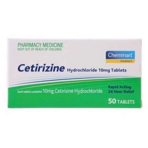 10mg Cetirizine Hydrochloride Tablet At Rs 240box Cetirizine