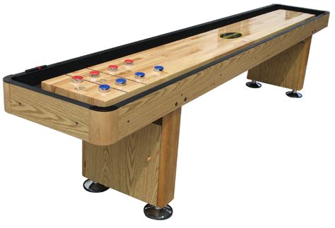The Standard 12 Foot Shuffleboard Table In Oak Berner Billiards