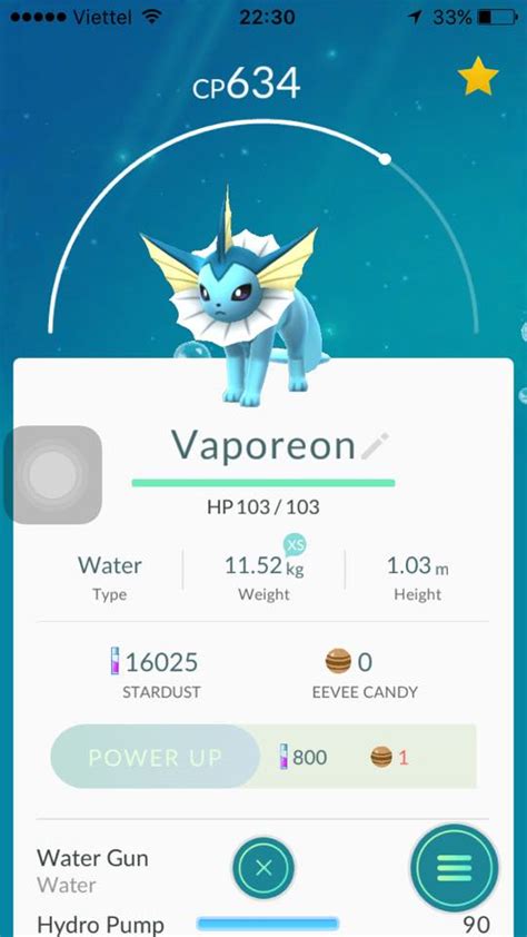 Vaporeon 100 Ivi Pokémon Go