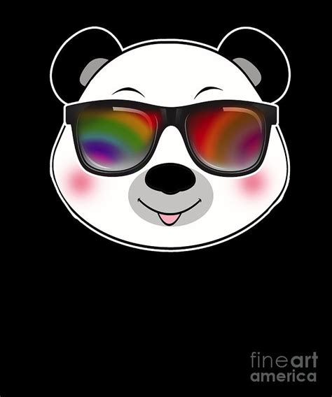 Cute Panda Sunglasses Summer Zoo Animal Comic T Digital Art By Lukas
