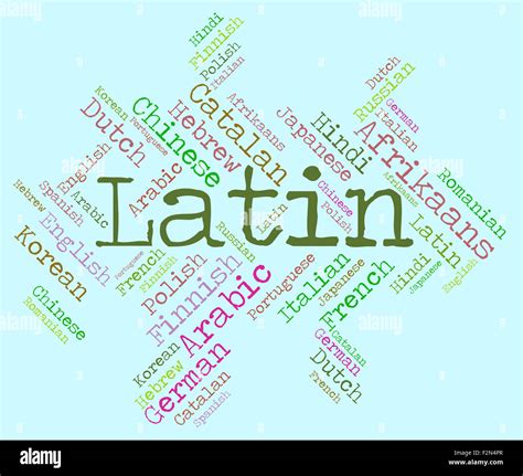 Latin Language Indicating Dialect Lingo And Translator Stock Photo