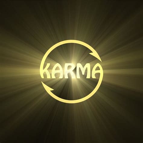 Karma Letter Buddhism Sign Light Flare Stock Illustration Image 49366935
