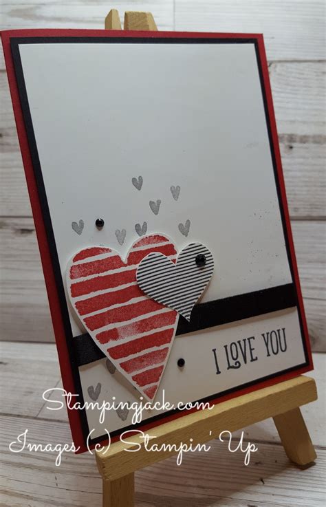 Stampin Up Heart Happiness Masculine Valentine Card Valentine Love