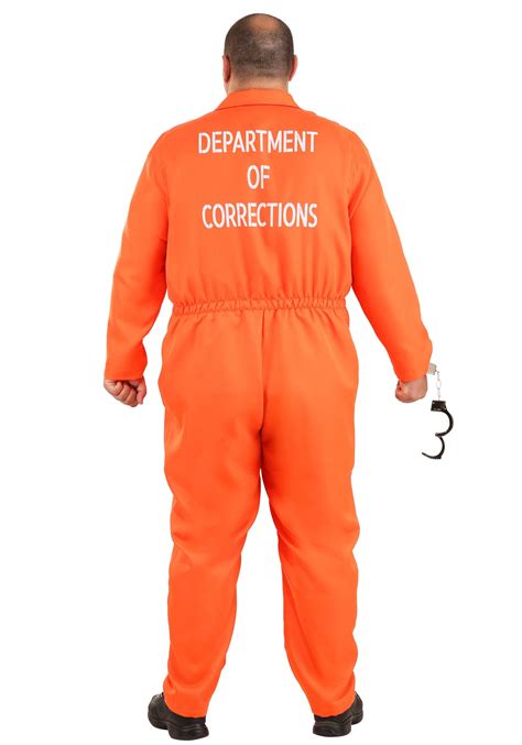 Mens Plus Size Orange Prison Jumpsuit
