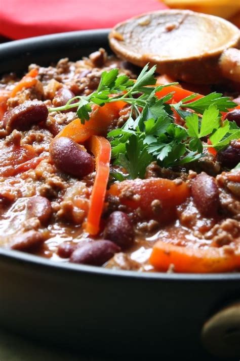 Cans stewed or diced tomatoes 1 16 oz. Quick and Easy Thirty Minute Chili Recipe with ground beef ...