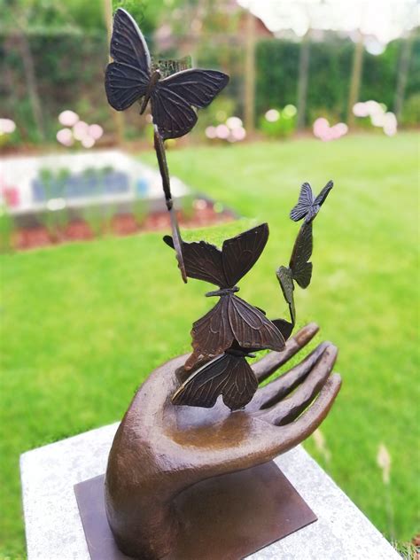 Bronze sculpture - releasing butterflies
