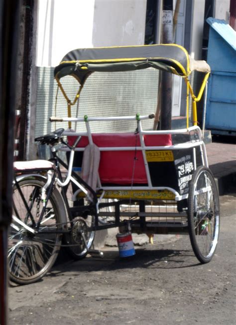 You may not know it by that name, but they are also known as rickshaws or bicycle taxis. #becak #Jogjakarta #Indonesia | Public transport, Trike ...