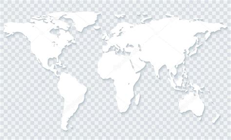 World Map On Transparent Background — Stock Photo 112569790