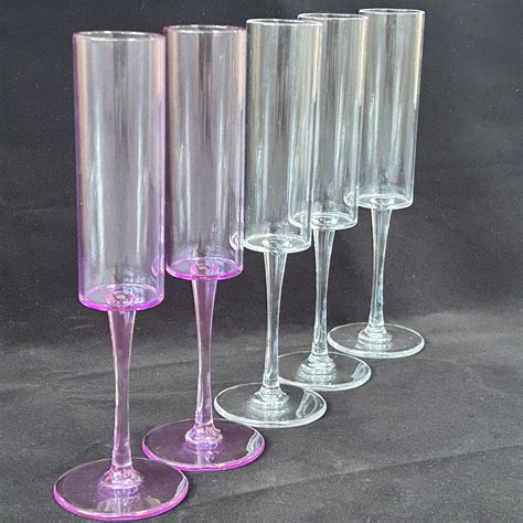 Wholesale Reusable Clear Wine Glasses Acrylic Plastic Champagne Glasses