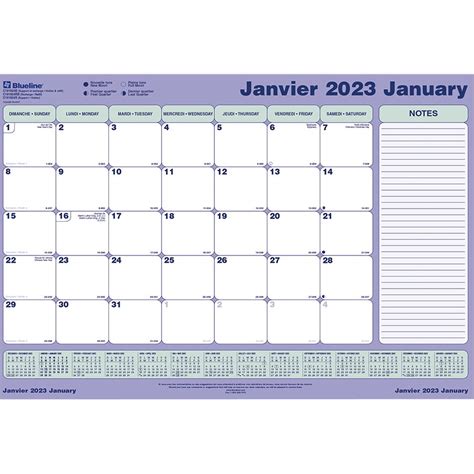 Monthly Calendar Desk Pad 2023