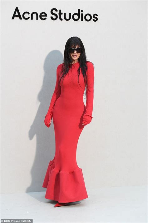 Kylie Jenner Showcases Her Sensational Frame In Figure Hugging Red Gown