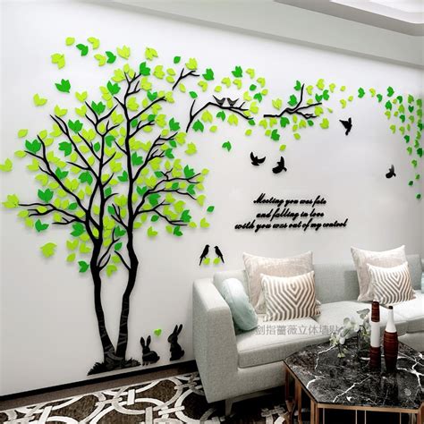 Creative Couple Tree 3d Wall Stickers Living Room Bedroom Home Wall Art
