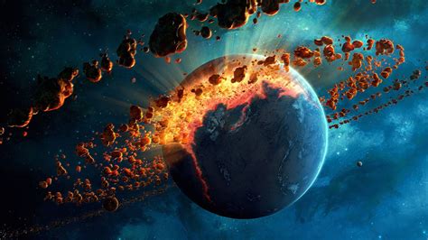 Asteroid Planet Explosion Wallpapers Wallpaper Cave