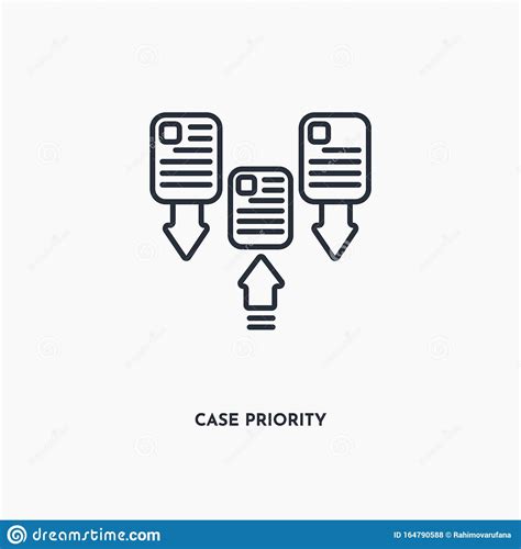 Case Priority Outline Icon Simple Linear Element Illustration
