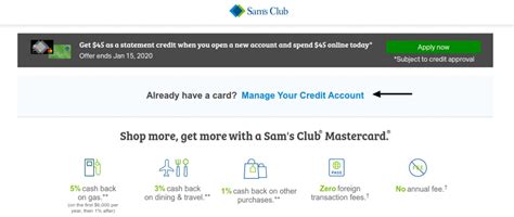 Pay your credit bill at the register: www.samsclub.com - Sam's Club Credit Account Login Guide ...