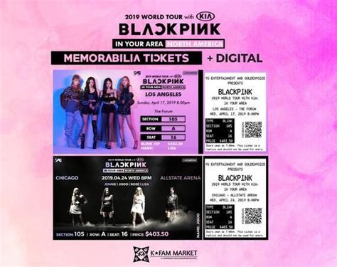 Blackpink Tickets Concert Tickets Blackpink Pop Custom