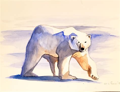 Polar Bear I Painted While Selling Art At A Holiday Market I Usually