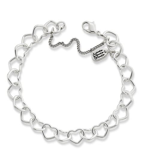 James Avery Sterling Silver Connected Hearts Charm Bracelet Dillard S