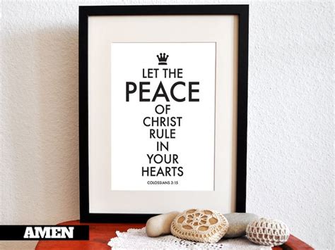 Peace Colossians 315 Printable Diy Christian Poster 8x10 Etsy