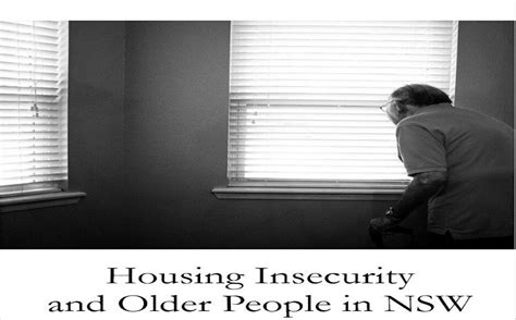 Report On Housing Insecurity And Older People In Nsw Cpsa