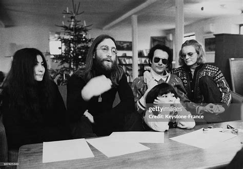 Portrait Of John Lennon And Yoko Ono With Daughter Kyoko And With