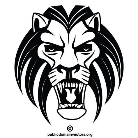 Roaring Lion Mascot Silhouette Royalty Free Stock Svg Vector And Clip Art