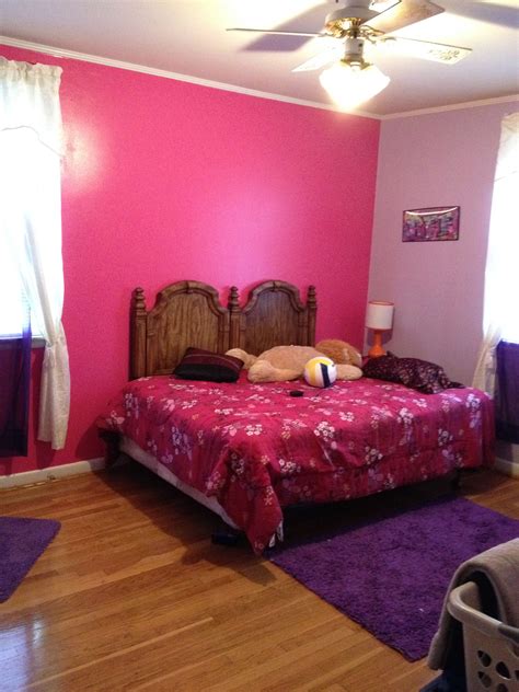 Pink Accent Wall Just Finished The Painting Time To Decorate Pink