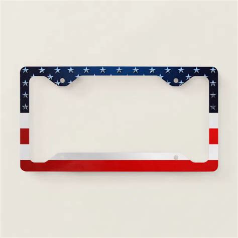Stars And Stripes Style License Plate Frame Zazzle