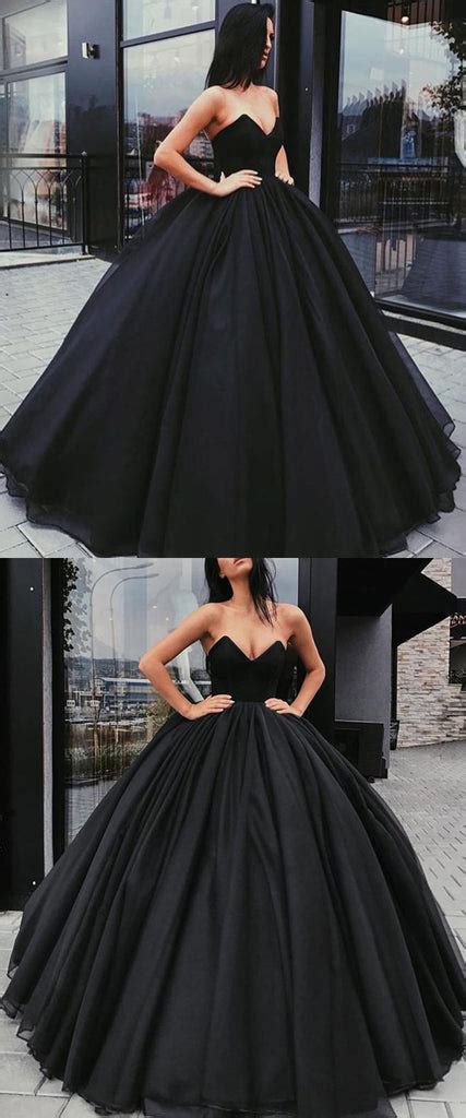 Fashion Black Prom Queen Masquerade Gown Ball Dance Gown Poofy Long Ev