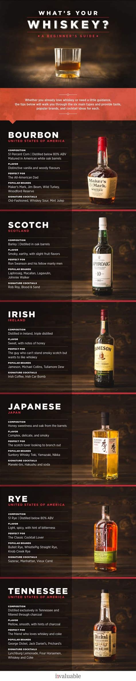 The Beginner’s Guide To Types Of Whiskey Daily Infographic Whiskey Drinks Alcohol Drink