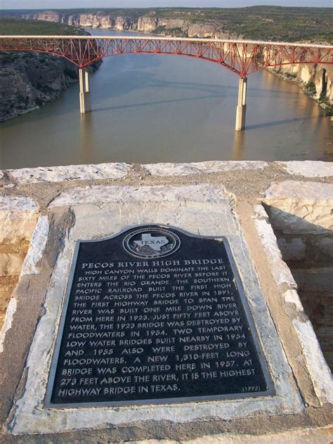 Historical Marker For The Pecos River High Bridge Pecosb Flickr