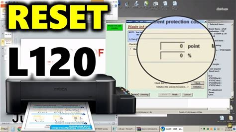 HOW TO RESET EPSON L120 WASTE INKPAD COUNTER 100 Working YouTube