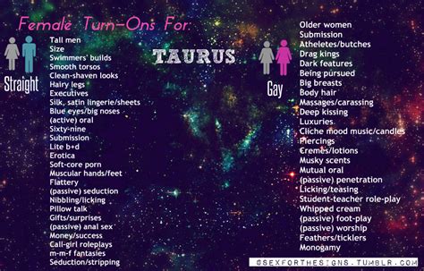 Sex For The Signs • Taurus Female Turn Ons N Heterosexual And