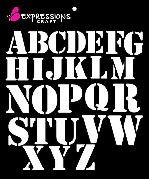 Download and print these stencil below for free. Alphabet Stencils & Letter Stencils | expressions craft