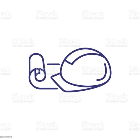 Construction Helmet Line Icon Stock Illustration Download Image Now