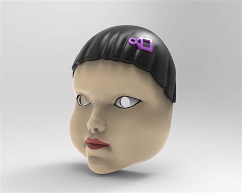 Archivo Stl Squid Game Doll Mask・modelo De Impresora 3d Para Descargar