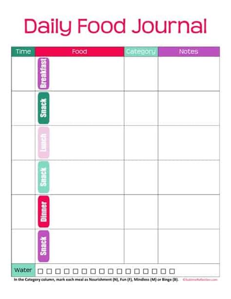 This journal is actually 4 pages long, don't get confused by the two images above. 6 Food Journal Templates - Excel PDF Formats