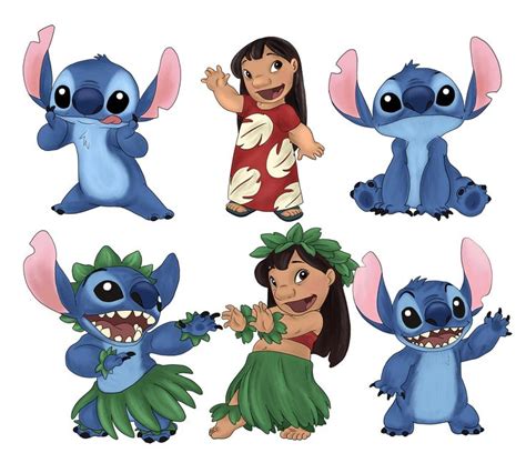 Lilo And Stitch Clipart Digital Clipart Png Instant Download Etsy In