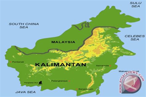 Peta Kalimantan Lengkap 5 Provinsi