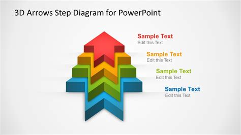 D Arrows Step Diagram Template For Powerpoint Slidem Vrogue Co