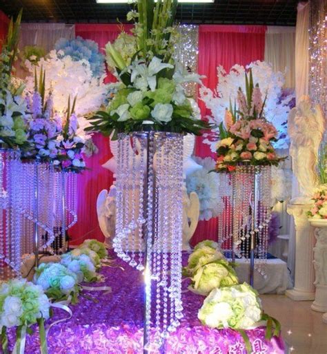 Fashion Luxury Acrylic Crystal Wedding Road Lead Wedding Centerpiece