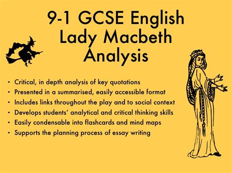 9 1 Gcse English Lady Macbeth Analysis Teaching Resources