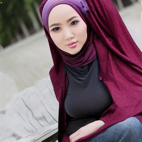 Stable Diffusion D Hijab Beautiful Sexy Asian Busty Arthub Ai