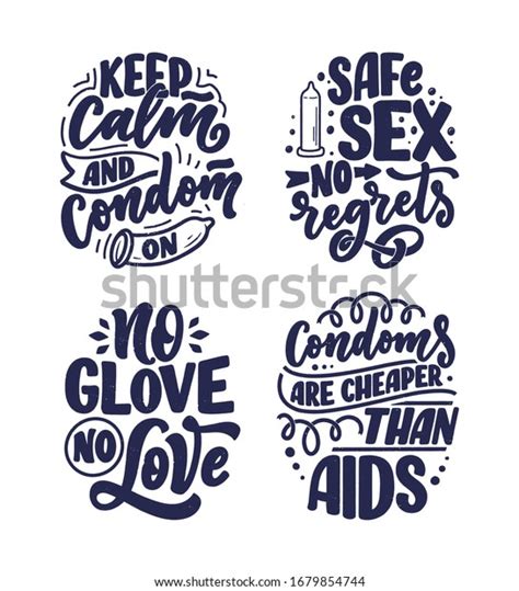 Safe Sex Slogans Great Design Any Stock Vector Royalty Free
