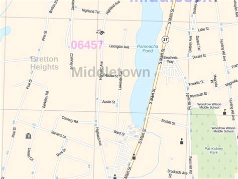 Middletown Map Connecticut