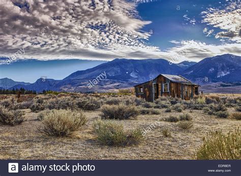 Abandoned House On Hwy 395 Outside Of Mono Lake The Sierra Nevada In