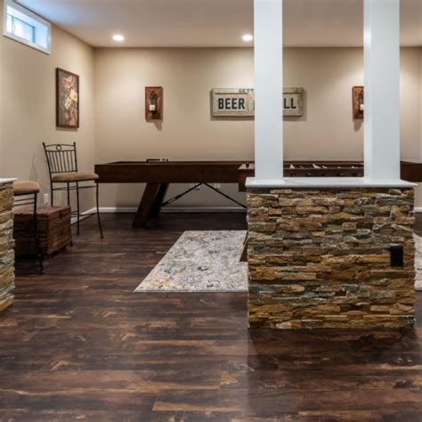 Go All Out In Your Basement Design With Luxury Vinyl Tile